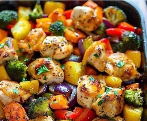 Healthy Air Fryer Chicken and Veggies