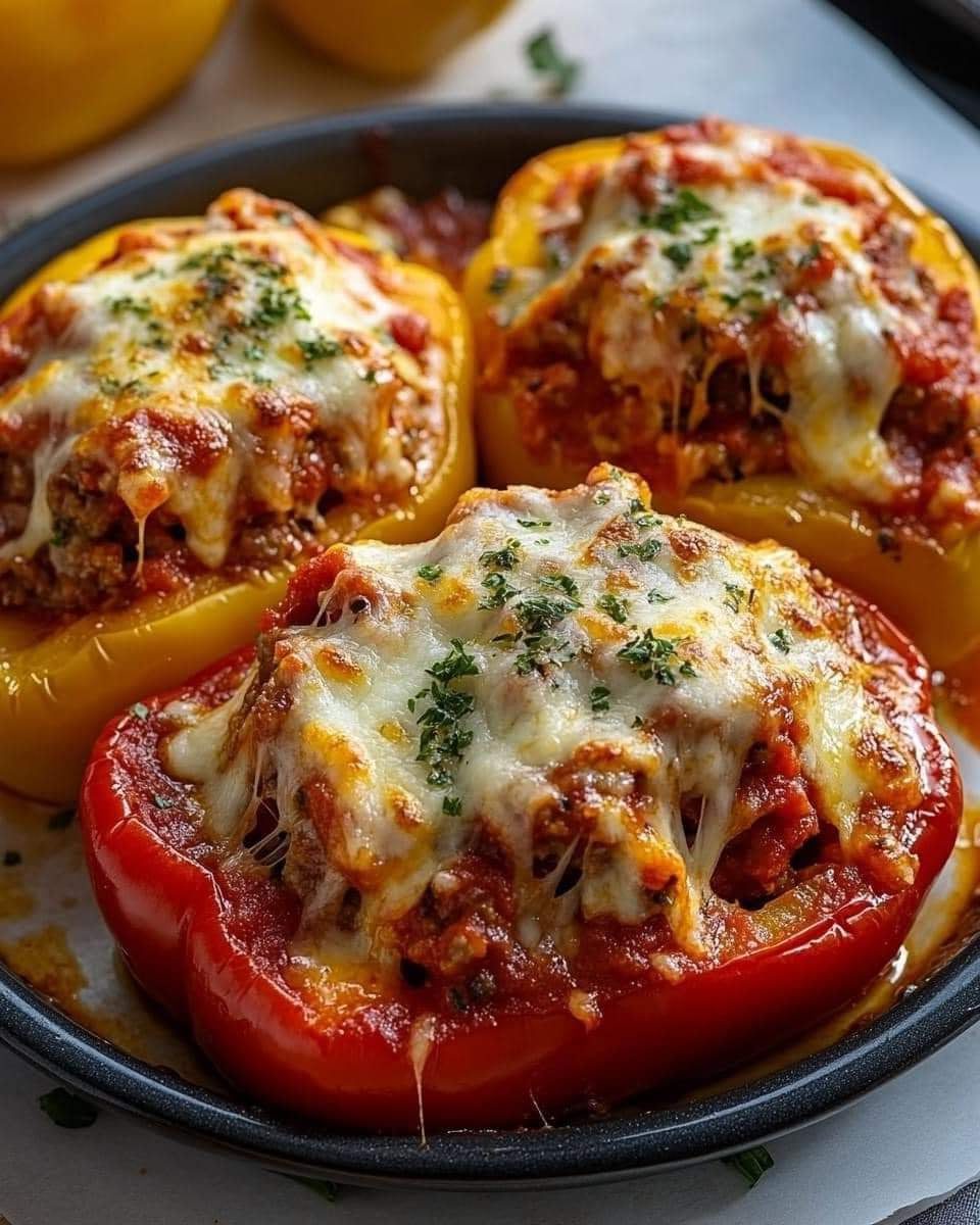 Bell Peppers Stuffed with Lamb and Herbs