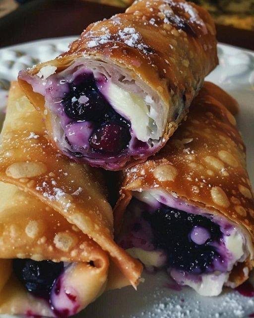 Air Fryer Blueberry Cream Cheese Treats About Time: Yields: 6 servings Prep time: 15 minutes Cook time: 35 minutes This recipe is a fun and delicious twist on a classic dessert, perfect for satisfying your sweet tooth without going overboard. Packed with fresh blueberries and a creamy cheese filling, these treats are sure to be a hit!
