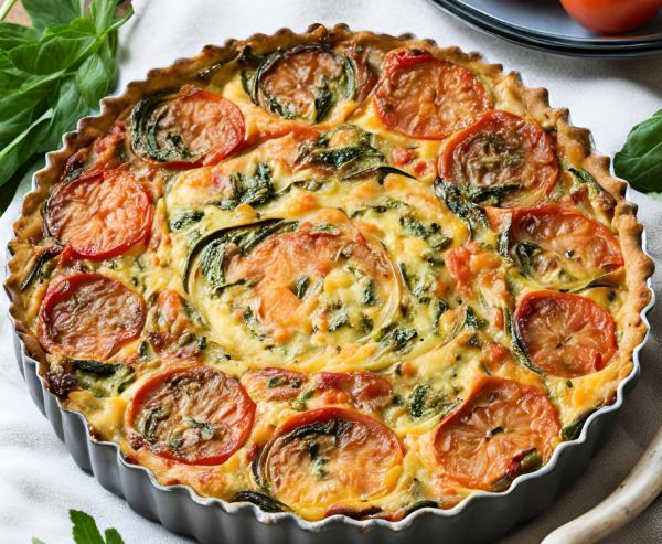 Herby vegetable quiche Recipes