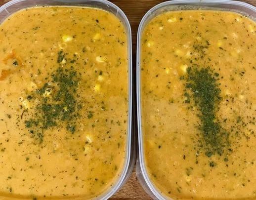 Zesty Corn and Coconut Soup A light and flavorful soup, perfect for a healthy meal.
