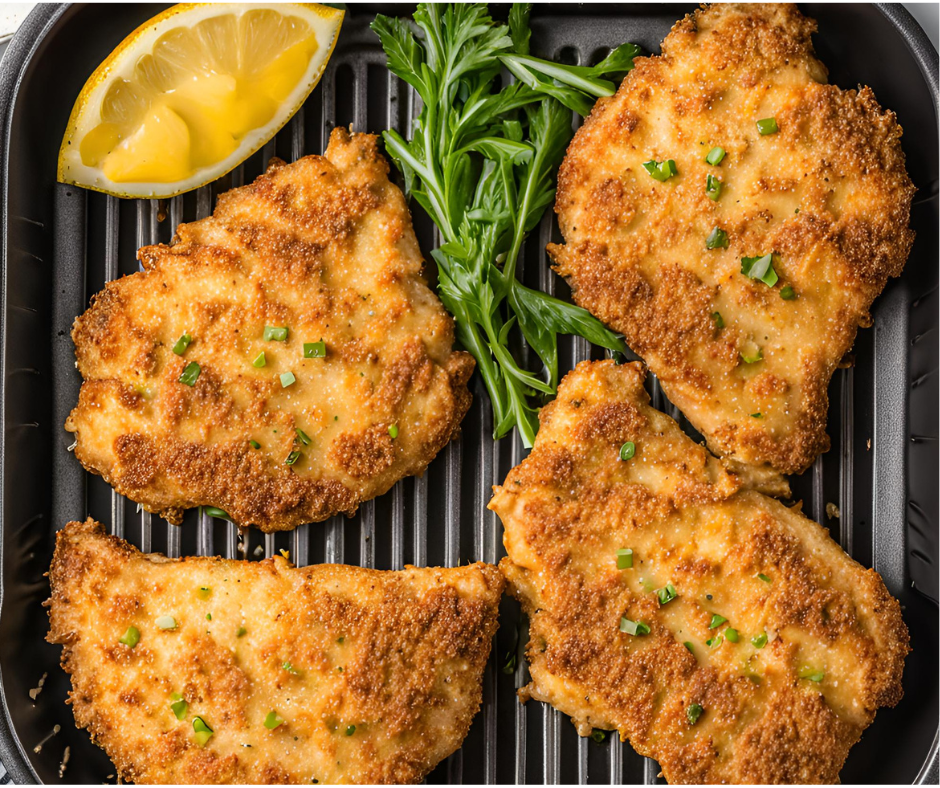 Air Fryer Golden Parmesan Crusted Chicken