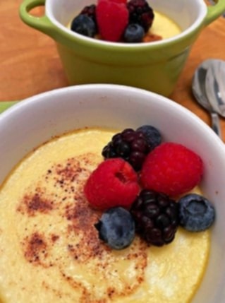 Light & Fluffy Baked Egg Custard Craving a light and refreshing dessert? This easy-to-make baked egg custard is the perfect solution! With just a few simple ingredients and minimal effort, you can enjoy a delicious and healthy treat. Yields: 4 servings Prep Time: 15 minutes Cook Time: 50-60 minutes Chill Time: 3-4 hours Calories: Low Calorie Keywords: Baked Egg Custard, Low Calorie Dessert, Easy Dessert Recipe, Healthy Dessert, Protein-Rich Dessert Ingredients: 4 large eggs 2 1/4 cups (600ml) skim milk 1 teaspoon vanilla extract 3 tablespoons sweetener (granulated) 1/2 teaspoon ground cinnamon, plus extra for garnish Zest and juice of 1 orange Pinch of ground nutmeg 200g mixed berries (raspberries, blueberries, strawberries) Instructions: Preheat & Whisk: Preheat oven to 350°F (180°C). In a large bowl, whisk eggs until frothy. Heat Milk Mixture: In a saucepan, gently heat milk, vanilla extract, sweetener, and half the cinnamon until simmering. Combine & Strain: Slowly pour the hot milk mixture into the whisked eggs, whisking constantly. Strain the mixture through a fine-mesh sieve into a measuring jug. Add Flavor & Bake: Stir in orange juice and most of the zest. Divide the custard evenly among 4 ramekins. Place ramekins on a baking sheet. Sprinkle with nutmeg. Bake for 50-60 minutes, or until set. Chill & Serve: Let the custard cool completely. Refrigerate for at least 3-4 hours. Garnish with remaining cinnamon and orange zest. Serve chilled with mixed berries. Tips & Variations: For extra flavor, add a touch of almond extract or a pinch of cardamom. Top with a dollop of sugar-free whipped cream or a sprinkle of chopped nuts. Use different types of berries, such as blackberries or cherries. Make individual servings in small jars for a charming presentation. Enjoy this light and flavorful baked egg custard a perfect guilt-free treat!